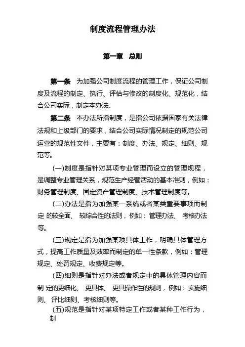 制度流程管理办法