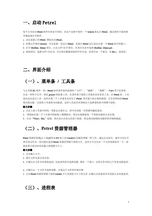 petrel中文手册