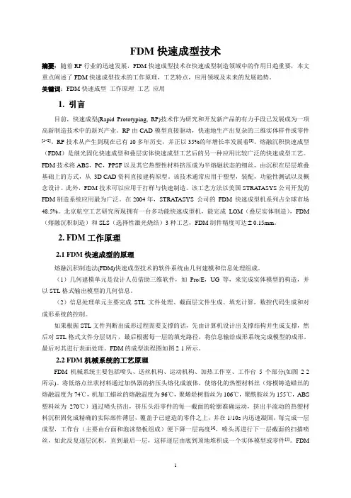 FDM快速成型工艺