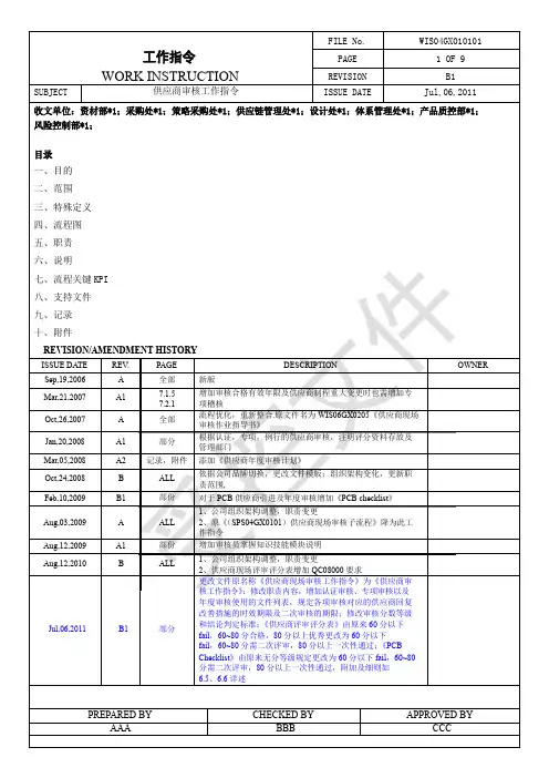 供应商审核流程