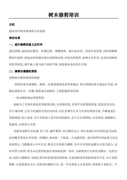树木修剪指导