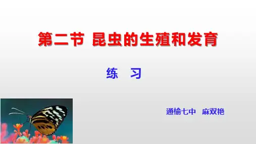 第二节 昆虫的生殖和发育练习和作业