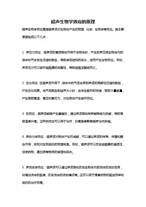 超声生物学效应的原理
