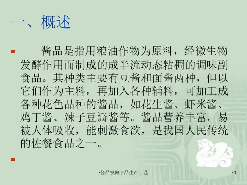 酱品发酵食品生产工艺课件