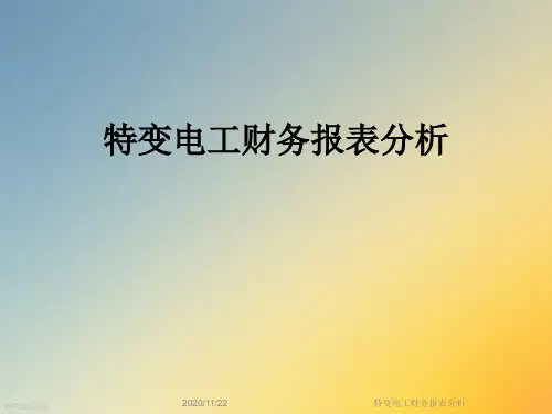 特变电工财务报表分析