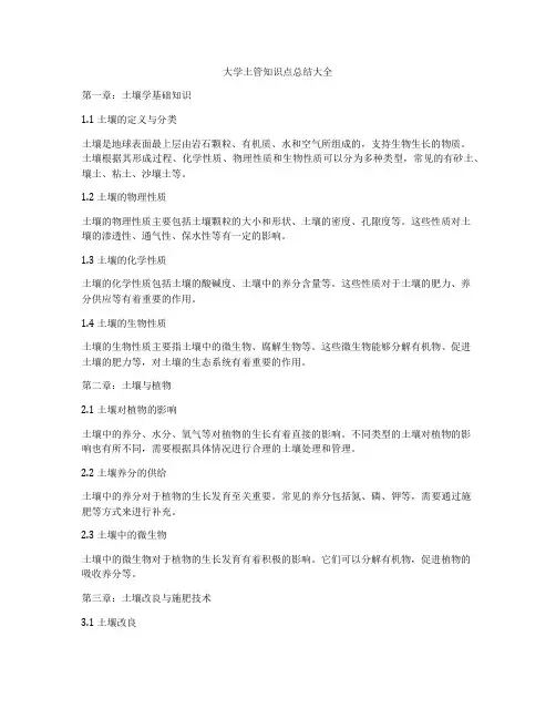 大学土管知识点总结大全