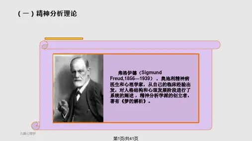 儿童发展心理学基本理论流派PPT课件
