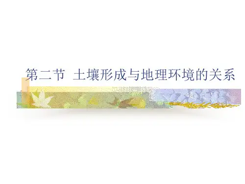 土壤形成与地理环境的关系