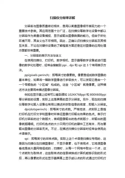 扫描仪分辩率详解