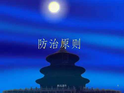 中医基础理论防治原则