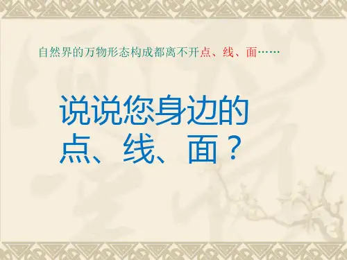 造型基本要素点线面