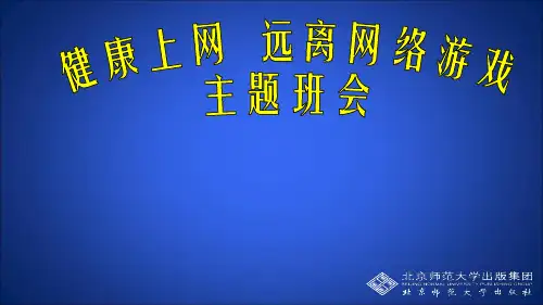 《健康上网  远离网络游戏》安全教育主题班会课件