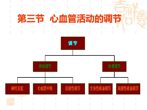 第四节  心血管活动的调节