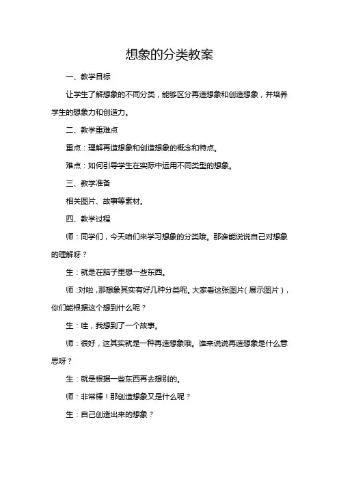 想象的分类教案