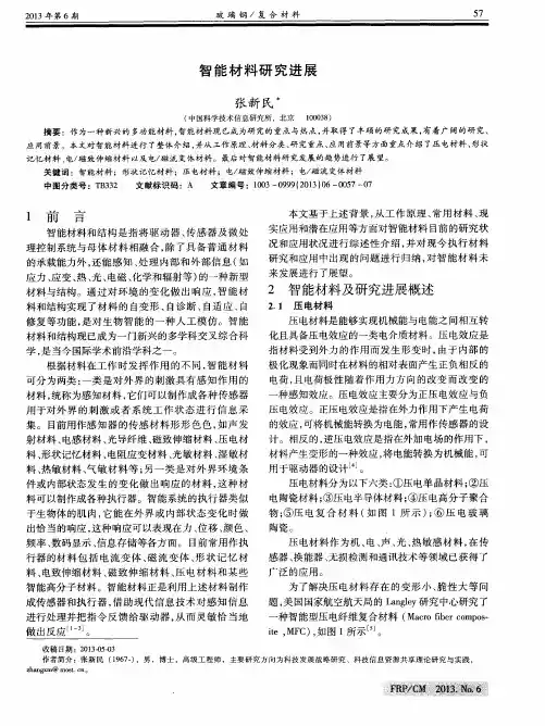 智能材料研究进展
