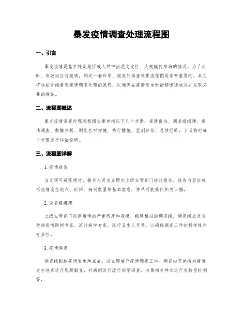 暴发疫情调查处理流程图