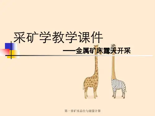 第一章矿床品位与储量计算