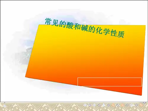 常见的酸和碱的化学性质PPT课件