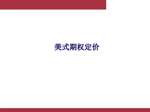 金融衍生工具课件：美式期权定价
