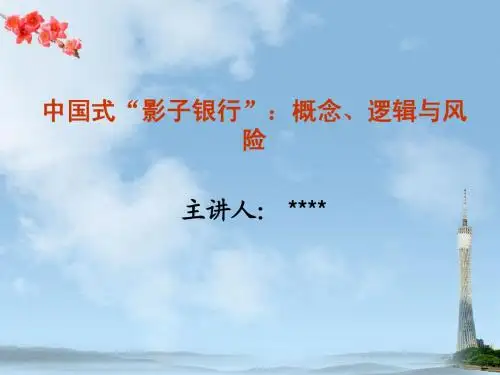 中国式“影子银行”：概念、逻辑与风险