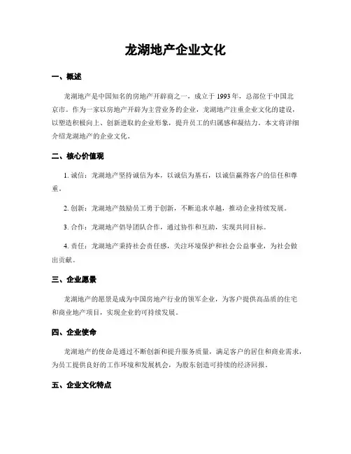 龙湖地产企业文化