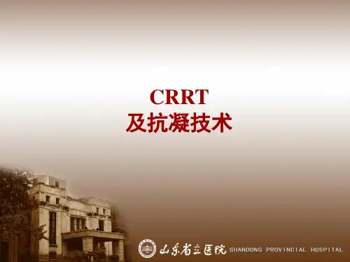 CRR简介及抗凝实施PPT课件