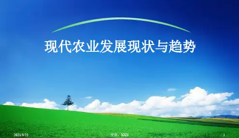 中国现代农业发展现状与趋势分析PPT课件