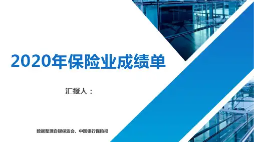 保险课件-2020年保险业成绩单