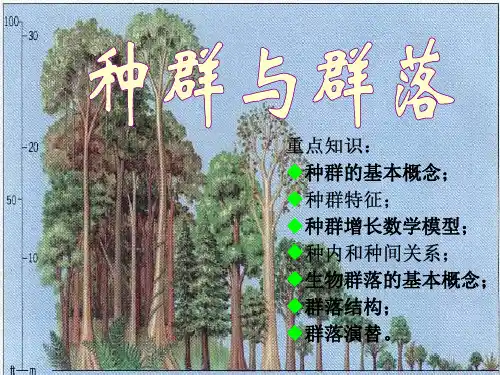 高中生物核心概念高考复习课件-种群与群落