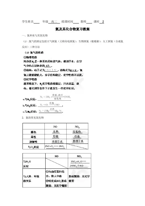 氮及其化合物教案
