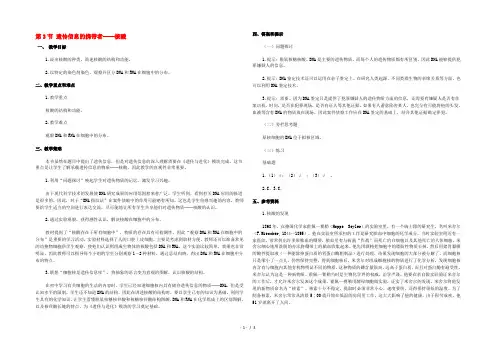 高中生物 《遗传信息的携带者——核酸》教案19 新人教版必修1