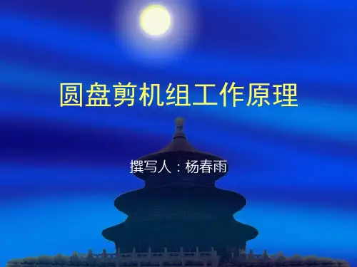 圆盘剪机组及滚切剪工作原理-杨春雨