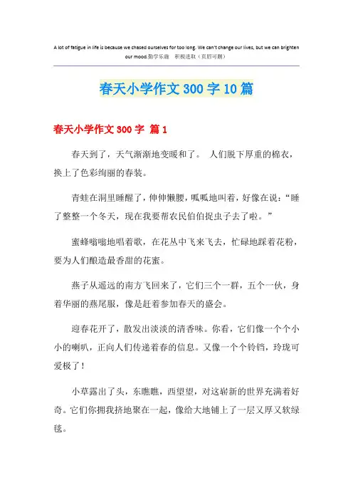 春天小学作文300字10篇