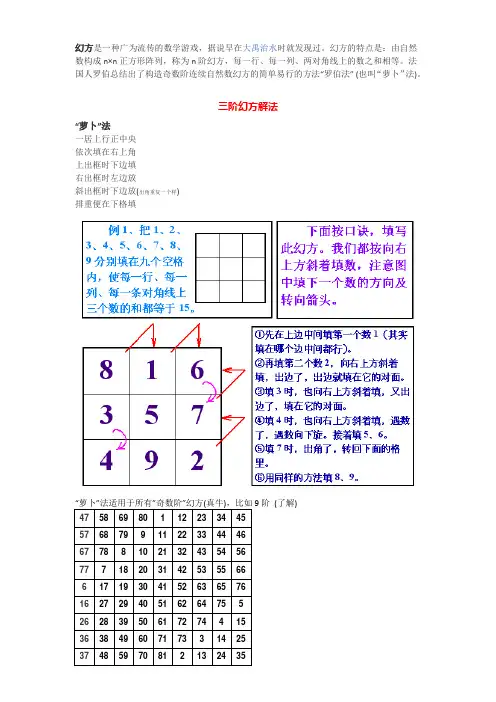 第二讲四年级奥数幻方