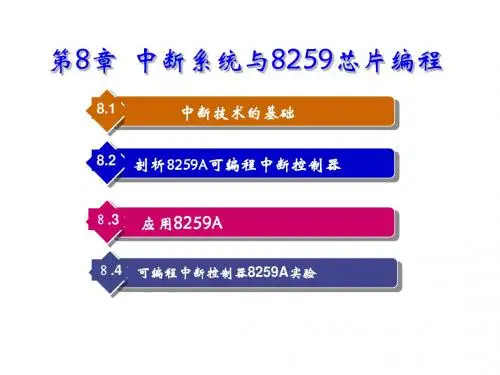 微机原理与接口技术第8章  中断系统与8259芯片编程