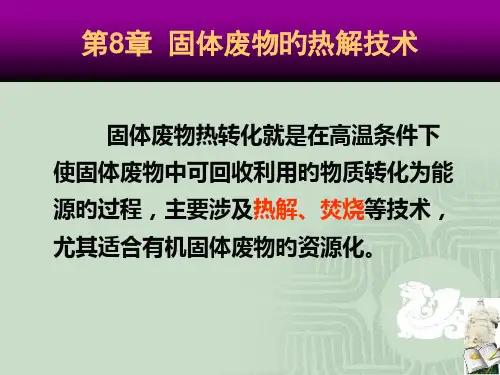固体废物的热解技术