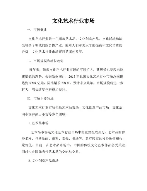 文化艺术行业市场