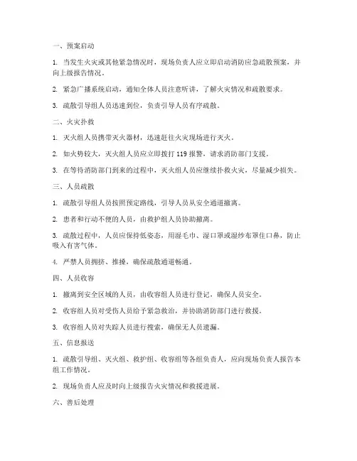 消防应急疏散预案处置程序