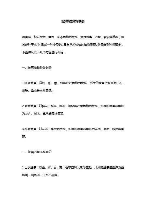 盆景造型种类