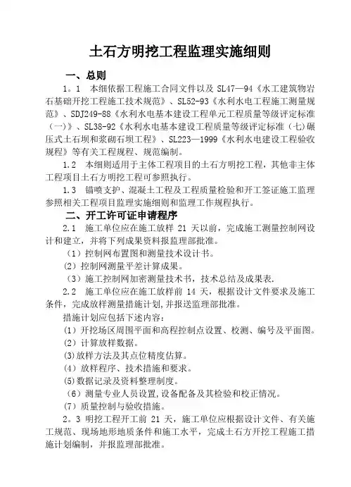 水利工程监理细则大全