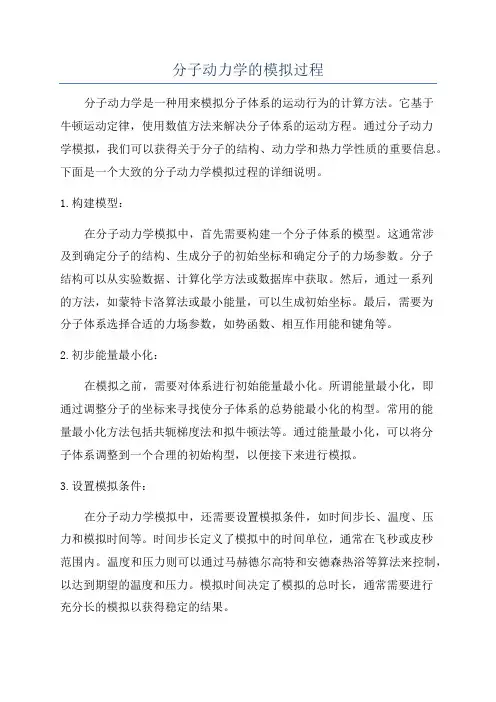 分子动力学的模拟过程