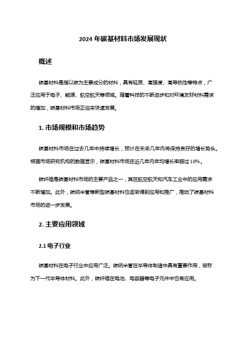 2024年碳基材料市场发展现状