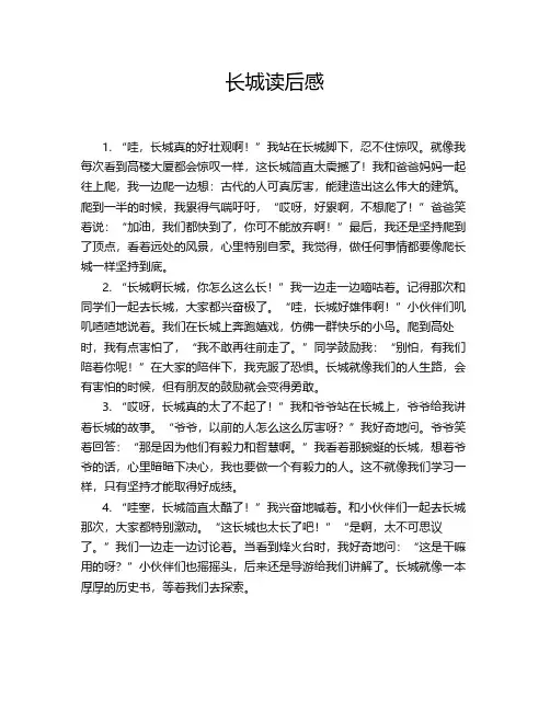 长城读后感