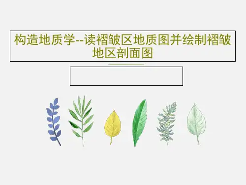 构造地质学--读褶皱区地质图并绘制褶皱地区剖面图PPT共21页