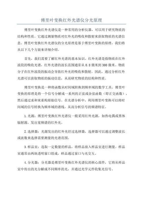 傅里叶变换红外光谱仪分光原理