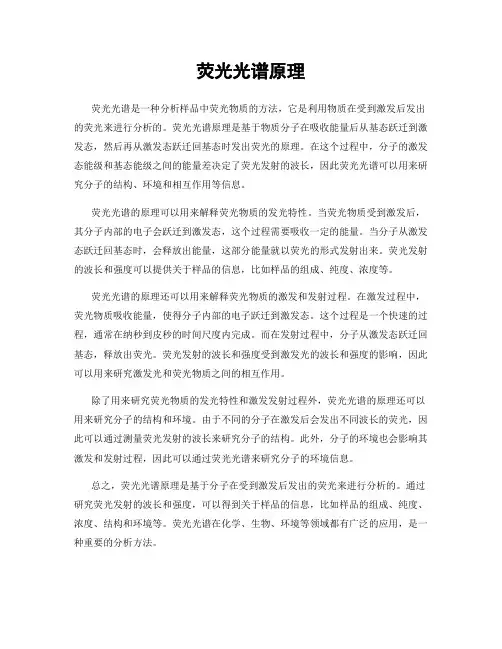 荧光光谱原理