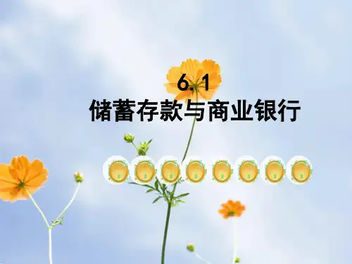 储蓄存款与商业银行PPT教学课件