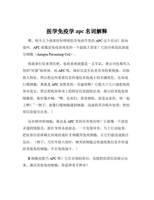医学免疫学apc名词解释