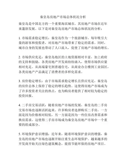 秦皇岛房地产市场总体状况分析