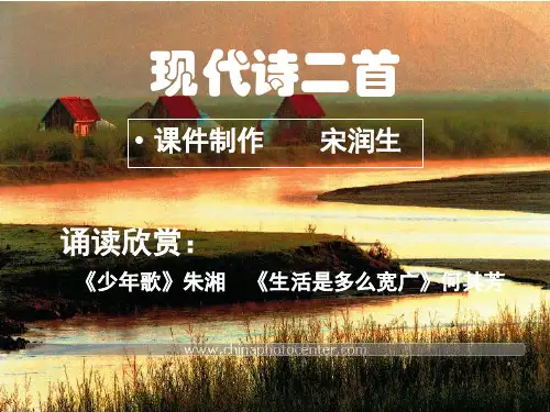 现代诗二首《少年歌》《生活是多么广阔》ppt课件